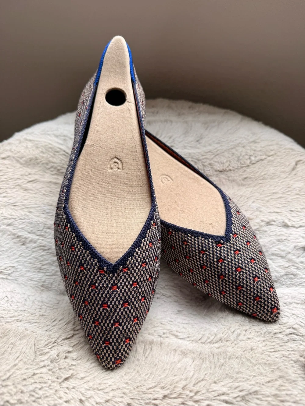 Rothy’s Coral Dot Points in size 10.5